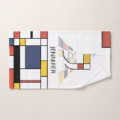 Angenehmer Neoplastizismus Art Monogramm. Buchstab Badhandtuch Set (Handtuch)