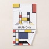 Angenehmer Neoplastizismus Art Monogramm. Buchstab Badhandtuch Set (Handtuch)