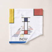 Angenehmer Neoplastizismus Art Monogramm. Buchstab Badhandtuch Set (Waschlappen)