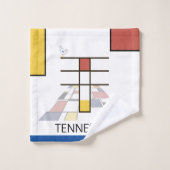 Angenehmer Neoplastizismus Art Monogramm. Buchstab Badhandtuch Set (Waschlappen)