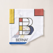 Angenehmer Neoplastizismus Art Monogramm. Buchstab Badhandtuch Set (Waschlappen)