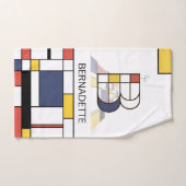 Angenehmer Neoplastizismus Art Monogramm. Buchstab Badhandtuch Set (Handtuch)