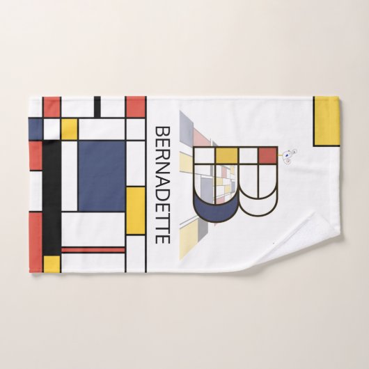 Angenehmer Neoplastizismus Art Monogramm. Buchstab Badhandtuch Set (Handtuch)