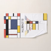 Angenehmer Neoplastizismus Art Monogramm. Buchstab Badhandtuch Set (Handtuch)