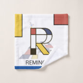 Angenehmer Neoplastizismus Art Monogramm. Buchstab Badhandtuch Set (Waschlappen)