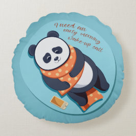 Angenehmer Panda-Notruf Rundes Kissen