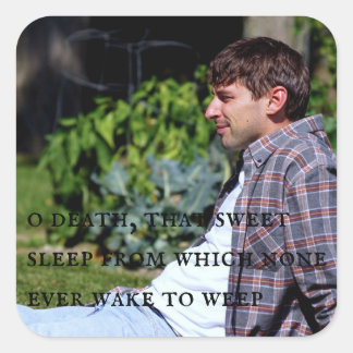 angenehmer Schlaf Quadratischer Aufkleber