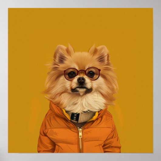 Angenehmer Spitz drucken Poster (Vorne)