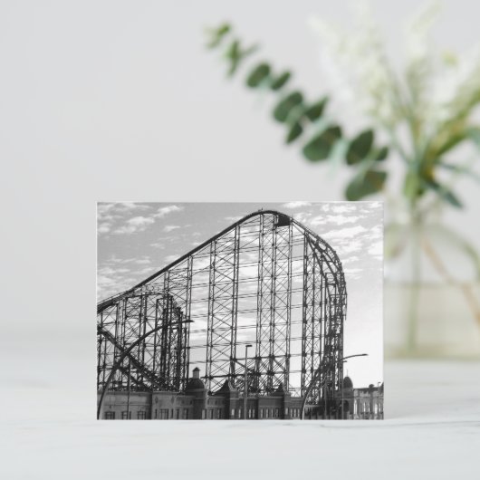 Angenehmer Strand B/W Postkarte (Stehend Vorderseite)