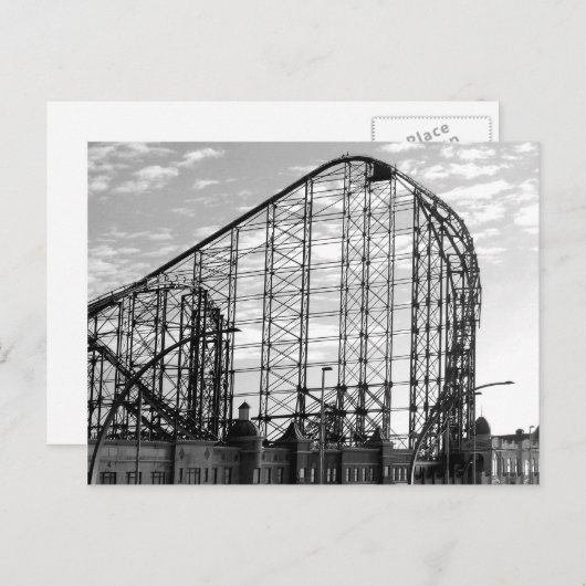 Angenehmer Strand B/W Postkarte (Vorne/Hinten)