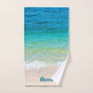 Angenehmer Strand (mit personalisiertem Namen) Handtuch