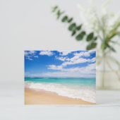 Angenehmer Strand Postkarte (Stehend Vorderseite)