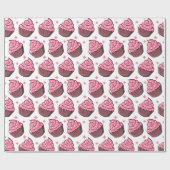 Angenehmes Cupcake Muster-Papier Geschenkpapier (Flach)