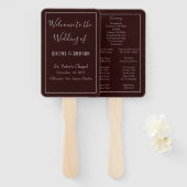 Angenehmes Hochzeitsprogramm Fächer (Vorne und Hinten)