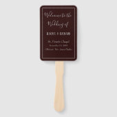 Angenehmes Hochzeitsprogramm Fächer (Vorderseite)