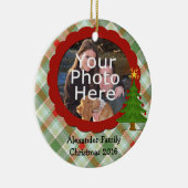 Angenehmes Kariertes Foto Weihnachtsschmuck (Rechts)