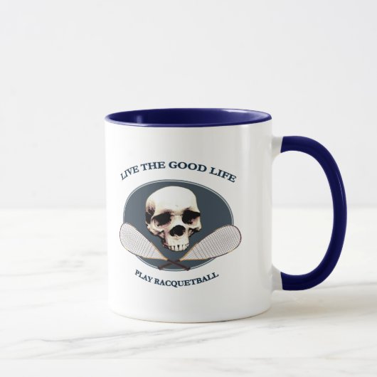 Angenehmes LebenRacquetball Tasse (Rechts)