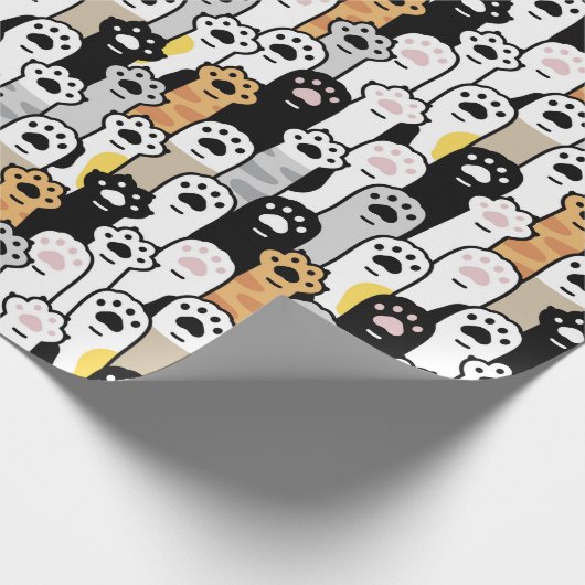 Angenehmes Papier für Katzenpaws Geschenkpapier (Ecke)