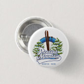 Angenehmes Ski Bridgton Logo. Button (Vorne & Hinten)
