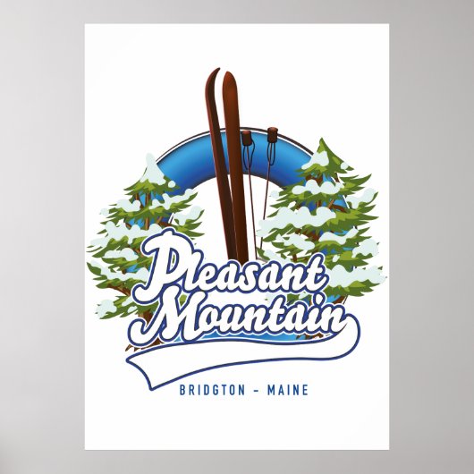 Angenehmes Ski Bridgton Logo. Poster (Vorne)