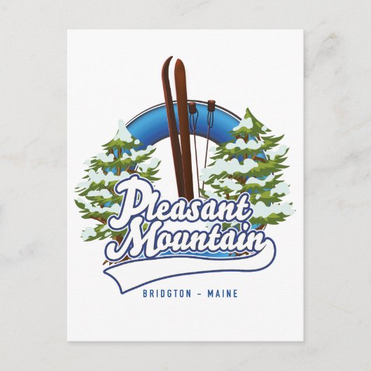 Angenehmes Ski Bridgton Logo. Postkarte (Vorderseite)