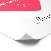 Angenehmes und beruhigendes Liebe-Zitat für Kinder Poster (Ecke)