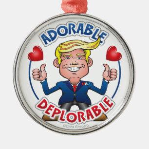 ANGENEHMIGTER VERTRETER FÜR Trump Niedlicher Chibi Ornament Aus Metall