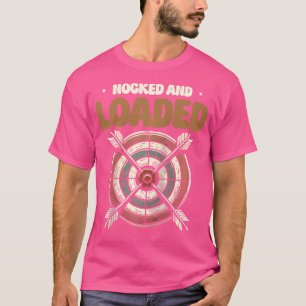 Angenisteter und beladener Bogenbohrer auf Basebal T-Shirt