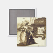 Angenommen, 1853 (Stift & braun auf Papier) Magnet (Vorderseite/Rückseite)