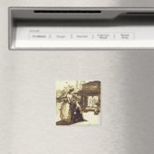 Angenommen, 1853 (Stift & braun auf Papier) Magnet (In Situ (Geschirrspüler))
