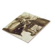Angenommen, 1853 (Stift u. braune Tinte auf Fliese (Seite)