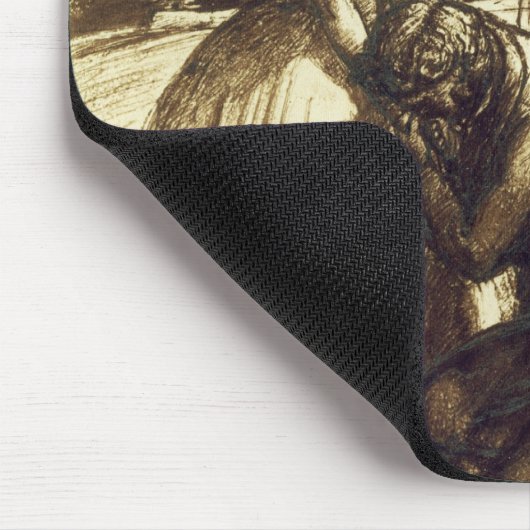 Angenommen, 1853 (Stift u. braune Tinte auf Mousepad (Ecke)