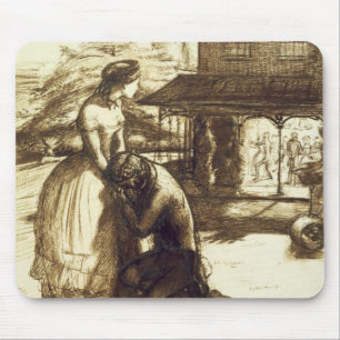 Angenommen, 1853 (Stift u. braune Tinte auf Mousepad