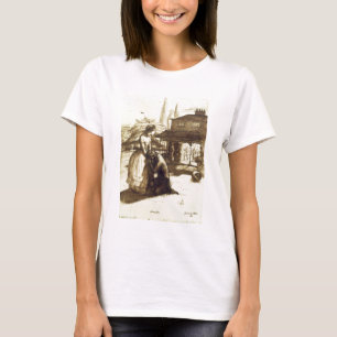 Angenommen, 1853 (Stift u. braune Tinte auf T-Shirt