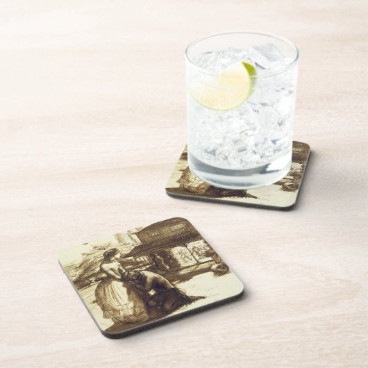 Angenommen, 1853 (Stift u. braune Tinte auf Untersetzer (Rechte Seite)