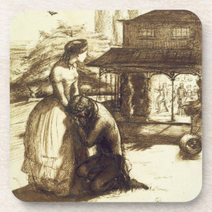 Angenommen, 1853 (Stift u. braune Tinte auf Untersetzer