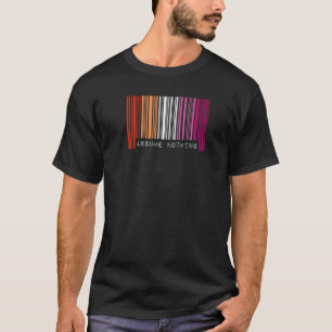 Angenommen, Barcode Lesben-Stolz-Flag kommt T-Shirt