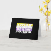 Angenommen, Flag für nicht binäre Pride Karte (Gelbe Blume)