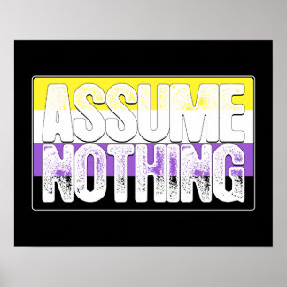 Angenommen, Flag für nicht binäre Pride Poster