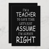 Angenommen, ich bin immer richtig lustige Englisch Einladung (Vorne/Hinten)