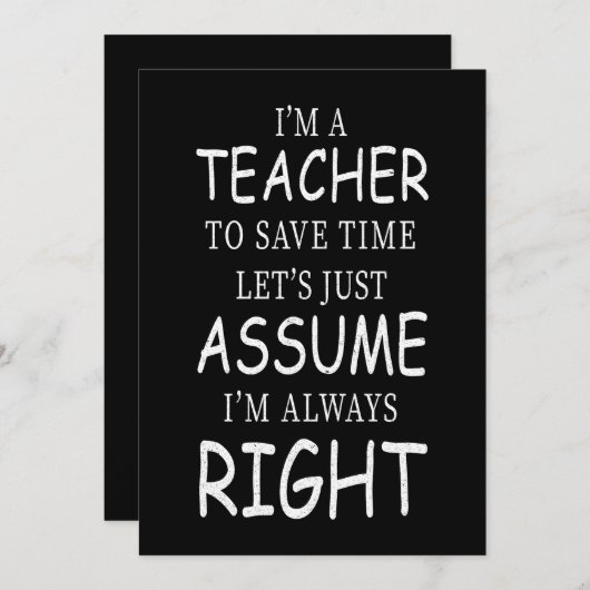 Angenommen, ich bin immer richtig lustige Englisch Einladung (Vorne/Hinten)