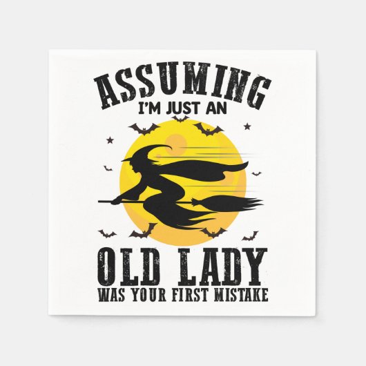 Angenommen, ich wäre nur eine alte Dame, war deine Serviette (Vorderseite)
