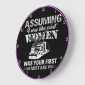 Angenommen, ich wäre wie die meisten Frauen Große Wanduhr (Winkel)