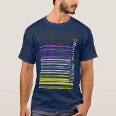 Angenommen, kein nichtbinärer Flag Barcode Enby LG T-Shirt (Vorderseite)