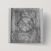 Angenommen Perpetuum mobileholzhammer und -rad Button (Vorderseite)