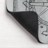 Angenommen Perpetuum mobileholzhammer und -rad Mousepad (Ecke)