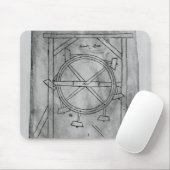 Angenommen Perpetuum mobileholzhammer und -rad Mousepad (Mit Mouse)