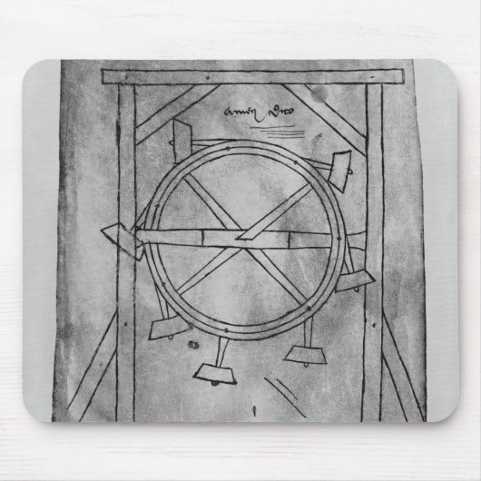 Angenommen Perpetuum mobileholzhammer und -rad Mousepad (Vorne)