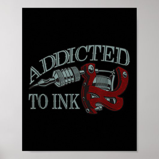 Angenommen, sich zu dunklen Tattoo-Künstler Inking Poster (Vorne)