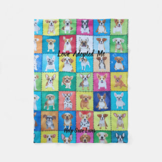 Angenommene Hund-Fleece-Decke 76 cm x 102 cm Fleecedecke